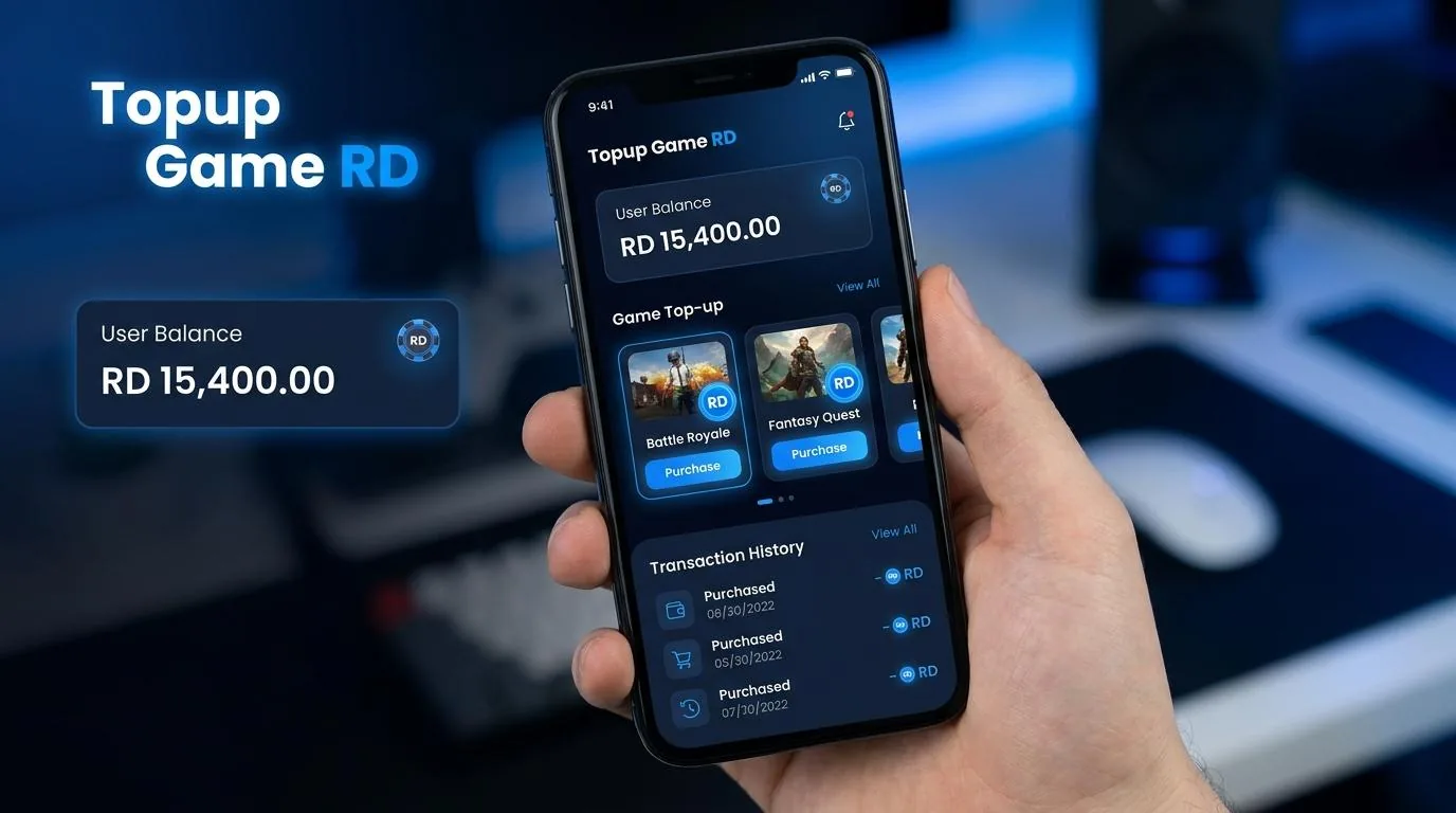 Screenshot topup game RD di Topup Domino RD Pro — chip & koin emas