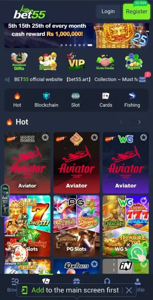Bet55 Dashboard
