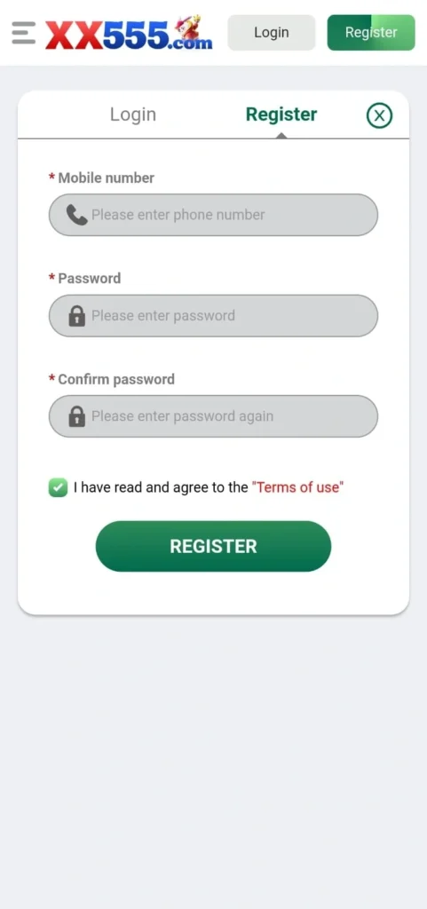 XX 555 Registration